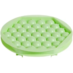 Moule à glaçon boule x37 - plastique vert 21x21xH3cm