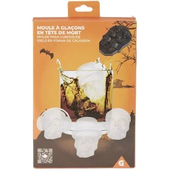 Moule à glaçons tête de mort silicone noir < Gifi New