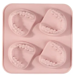 Moule à glaçons x4 dentier silicone rose 15x15x2cm < Gifi Hot