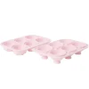 Moule à glaçon x6 forme fleur silicone rose 12,5x18cm