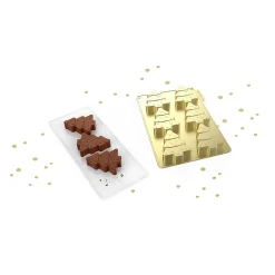 Moule à gâteau forme sapin de Noël x 6 en silicone