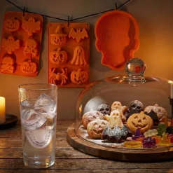 Moule à gâteau Halloween x6 silicone orange 18x27cm < Gifi