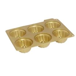 Moule à gâteau silicone doré kouglof 6 portions 19x27cm