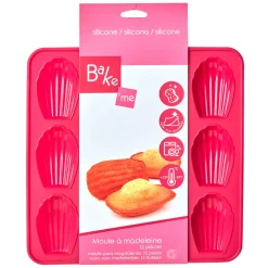 Moule 12 madeleines silicone rose < Gifi Online