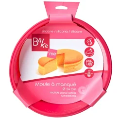 Moule à manqué rond silicone rose