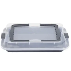 Moule rectangulaire anti adhérent avec couvercle de transport < Gifi Discount