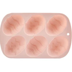 Moule silicone oeuf de Pâques à motifs en relief x 6