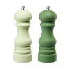 Moulin à sel et poivre 2 pièces vert clair et foncé Ø6xH17,5cm