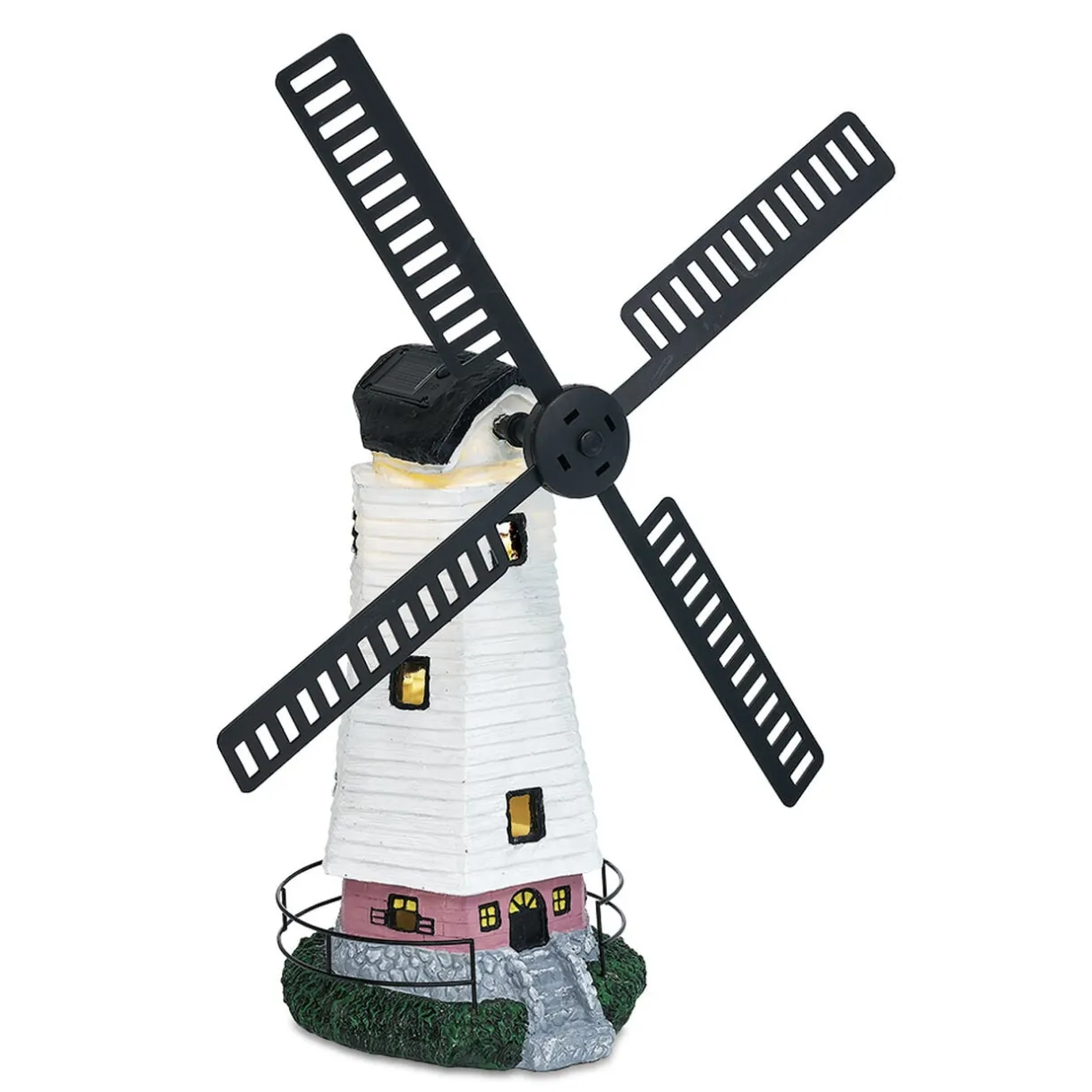 Moulin à vent solaire LED blanc chaud Ø14xH34cm < Gifi Online