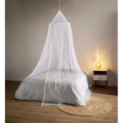 Moustiquaire ciel de lit blanc à suspendre Ø60x235x1000cm