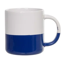 Mug blanc avec liseré bleu