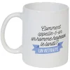 Mug blanc message humoristique (2 modèles)