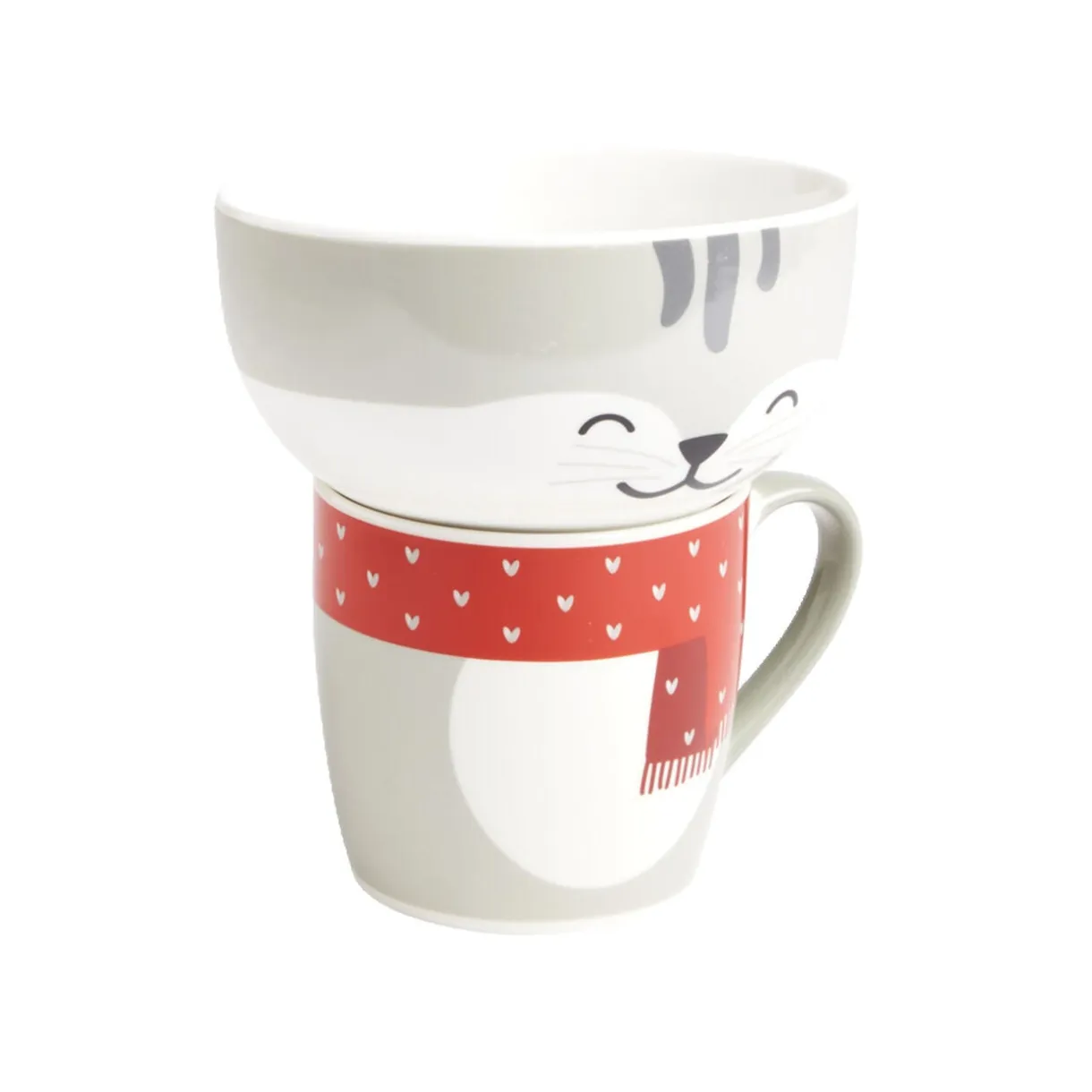 Mug 35,5cl avec bol chat 52cl < Gifi Sale