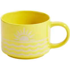 Mug céramique motif paysage mer Ø9xH8,5cm (2 modèles vert ou jaune) < Gifi Online