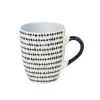 Mug en porcelaine motif graphique noir blanc 33 cl < Gifi Outlet