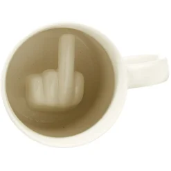 Mug fond doigt d'honneur blanc < Gifi Outlet