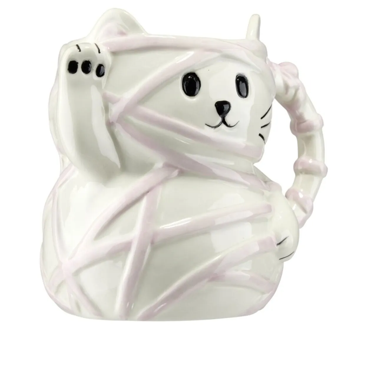Mug Halloween 50cl chat momie mignon dolomite blanc