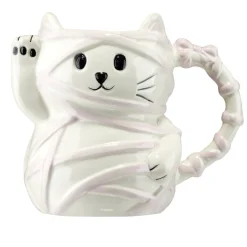 Mug Halloween 50cl chat momie mignon dolomite blanc