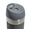 Mug isotherme en inox avec paroi isolante en silicone gris 350ml