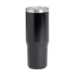 Mug isotherme 890ml inox noir avec paille