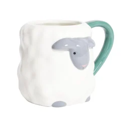 Mug mouton dolomite blanc et gris Ø10xH10cm < Gifi Outlet