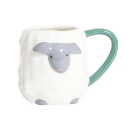Mug mouton dolomite blanc et gris Ø10xH10cm < Gifi Outlet