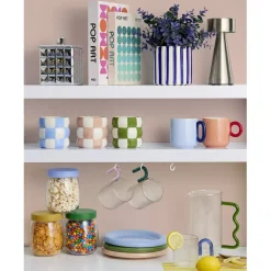 Mug porcelaine 36cl couleur unie anse originale Ø9xH9cm (4 modèles) < Gifi Outlet