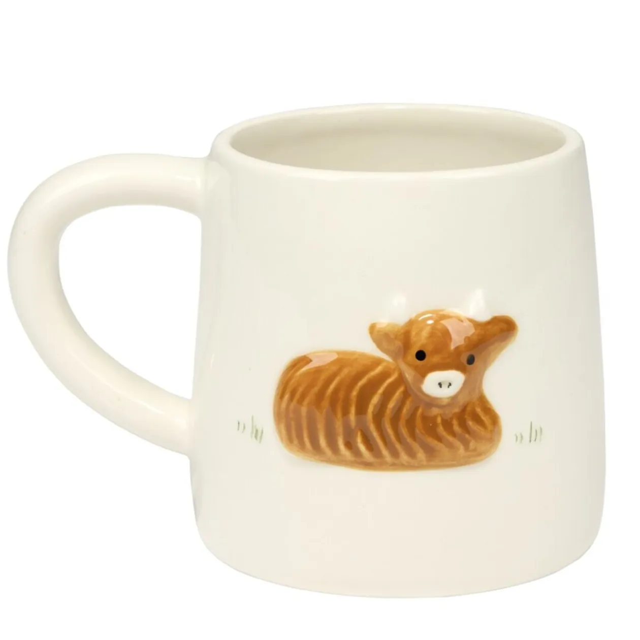 Mug vache Highland 38cl en dolomite beige