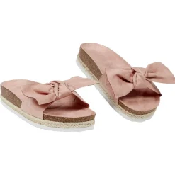 Mules Femme tissu rose avec noeud T36-40 < Gifi