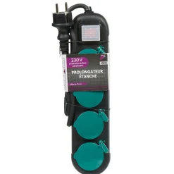 Multiprise étanche 4 prises noir et vert < Gifi Sale
