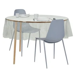 Nappe cristal carrée transparente motif palmier 150x150cm