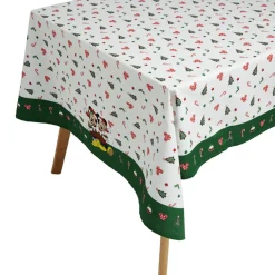Nappe de Noël Disney Mickey et Minnie blanc et vert 140x250cm < Gifi Discount