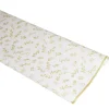 Nappe en papier blanc motif confetti doré 6m