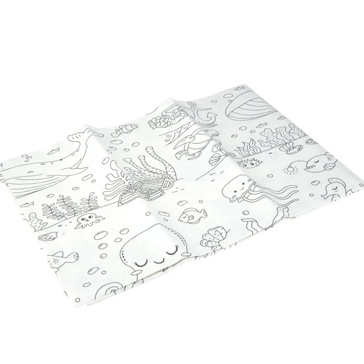 Nappe en papier à colorier avec 6 crayons de couleur 120x180cm < Gifi Online