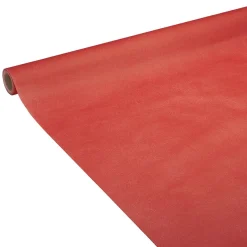 Nappe en papier voie sèche effet tissu rouge 4 m