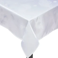Nappe en tissu blanc motif plumes < Gifi