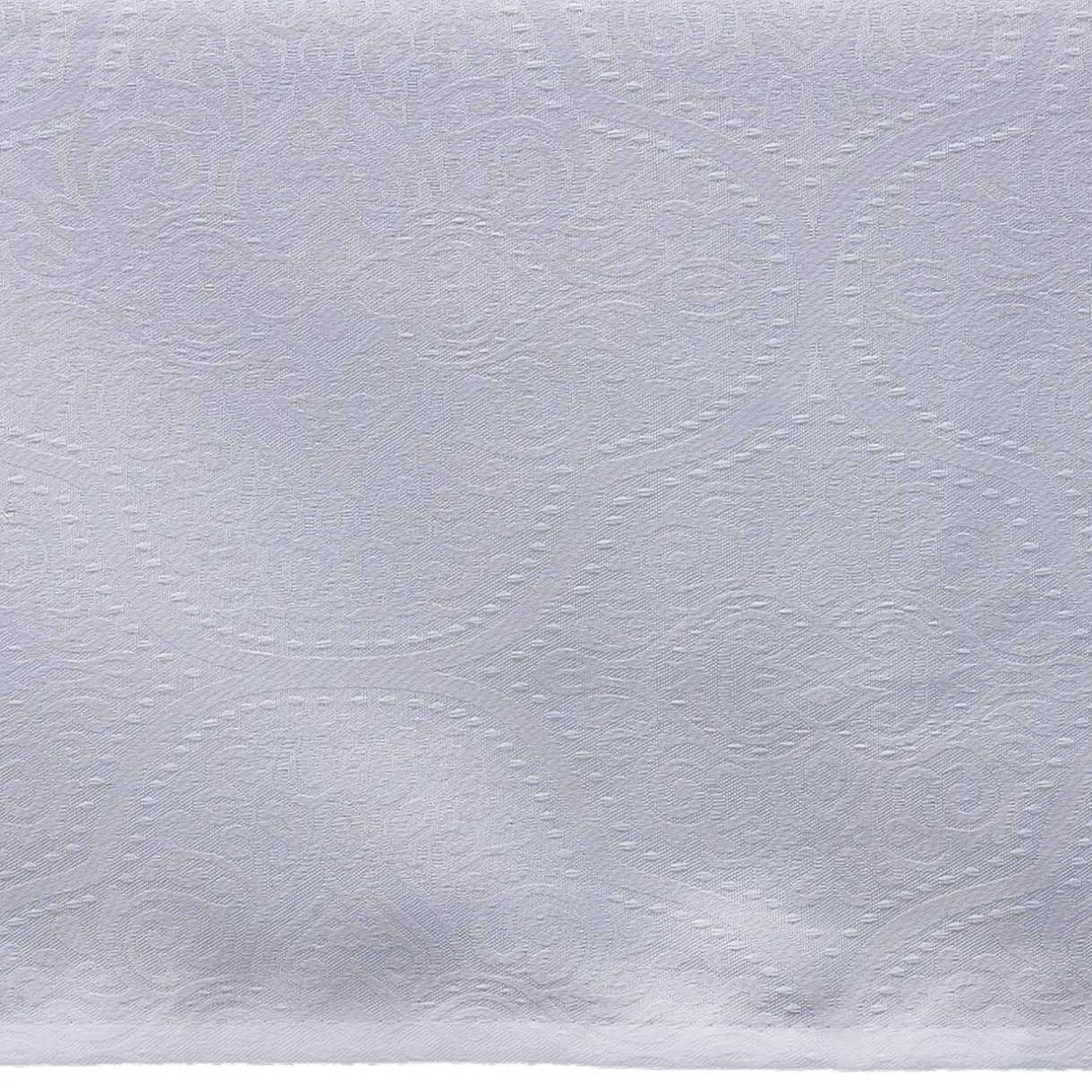 Nappe jacquard blanche motif arabesque L 250 cm < Gifi Sale