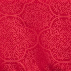 Nappe jacquard rouge motif arabesque L 250 cm