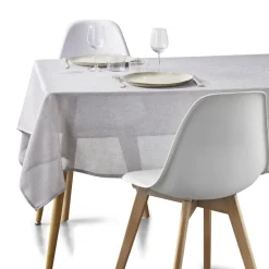 Nappe rectangulaire en tissu gris 140x250cm < Gifi New