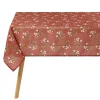 Nappe rectangulaire polyester motif floral orange 150x250cm
