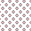 Nappe rectangulaire tissu Dakar motif fleur rouge et blanc 140x250cm