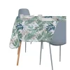 Nappe rectangulaire tissu jacquard motif feuillage blanc et vert 140x250cm < Gifi Clearance