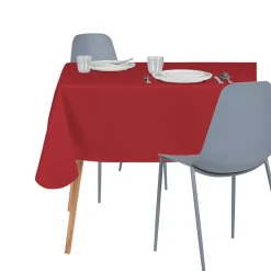 Nappe rectangulaire toile enduite rouge 140x250 cm < Gifi Best