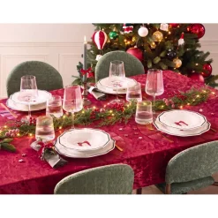 Nappe rectangulaire velours rouge L250X140 cm