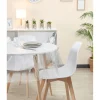 Nappe ronde en plastique transparent uni