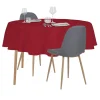 Nappe ronde tissu imperméable rouge Ø160cm