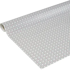 Nappe ronde toile cirée motif gris et rouge Ø160 cm < Gifi Outlet