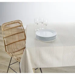 Nappe tissé coton beige 150x150cm