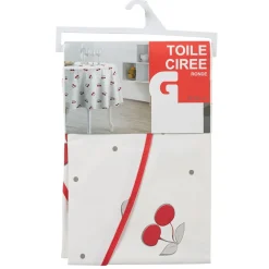 Nappe toile cirée ronde motif cerise < Gifi Outlet