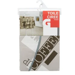 Nappe toile cirée ronde motif café < Gifi Outlet